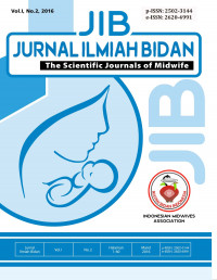 Jurnal Ilmiah Bidan = The Scientifityc Journal of Midwife Vol. 1, No. 3, 2016